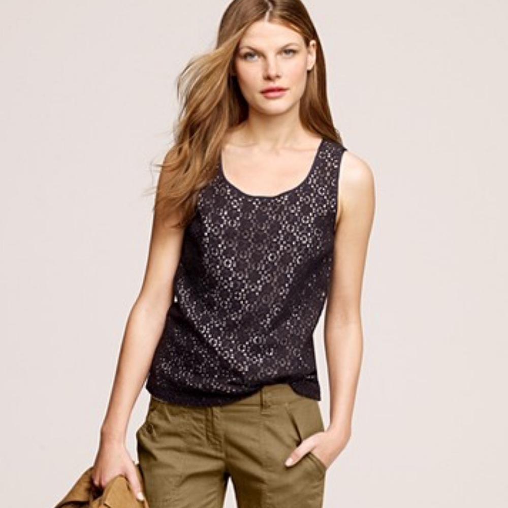 J. Crew Leslie Lace Tank Top